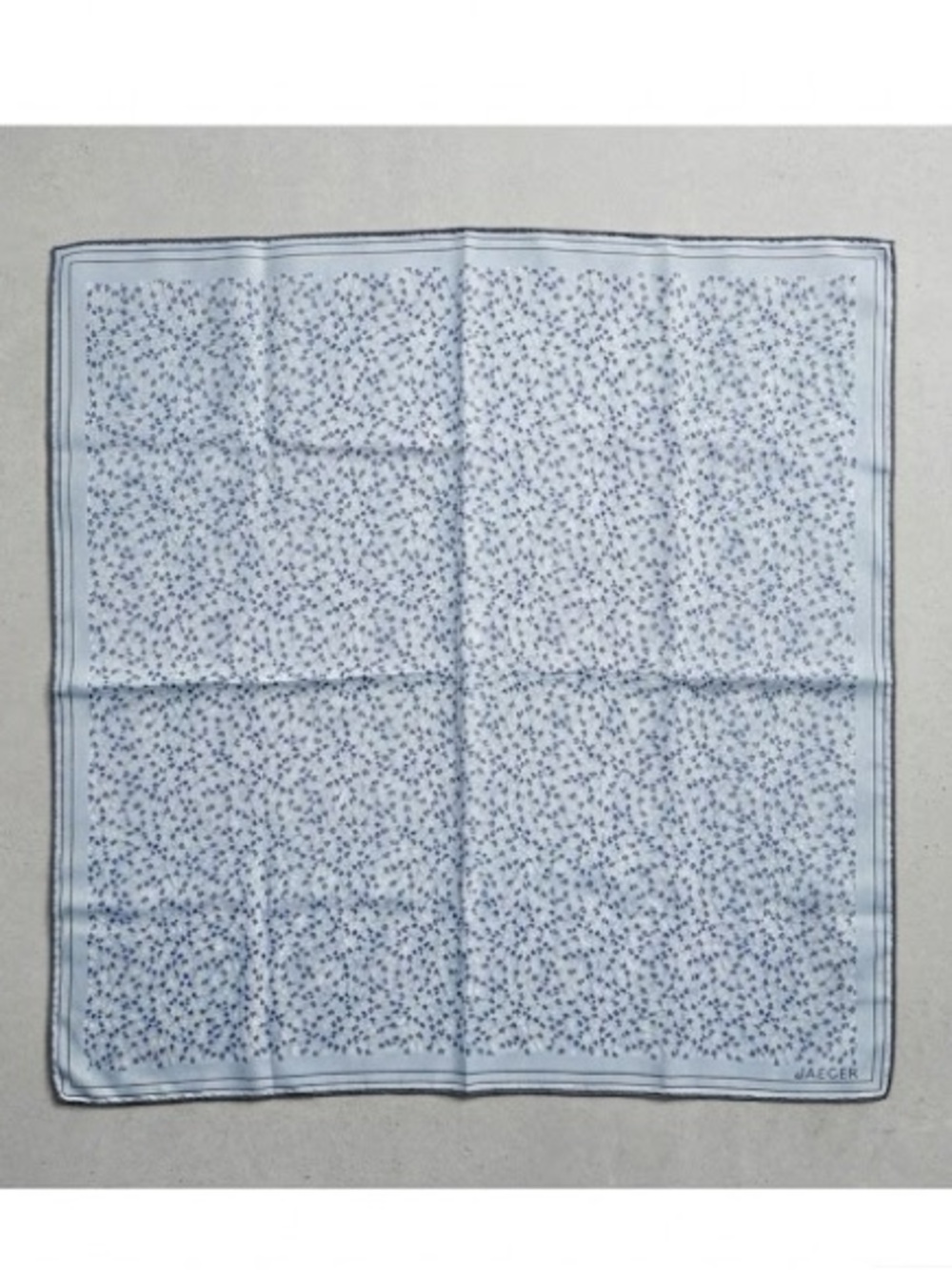Jaeger, Vintage Baby Blues Floral Silk Scarf